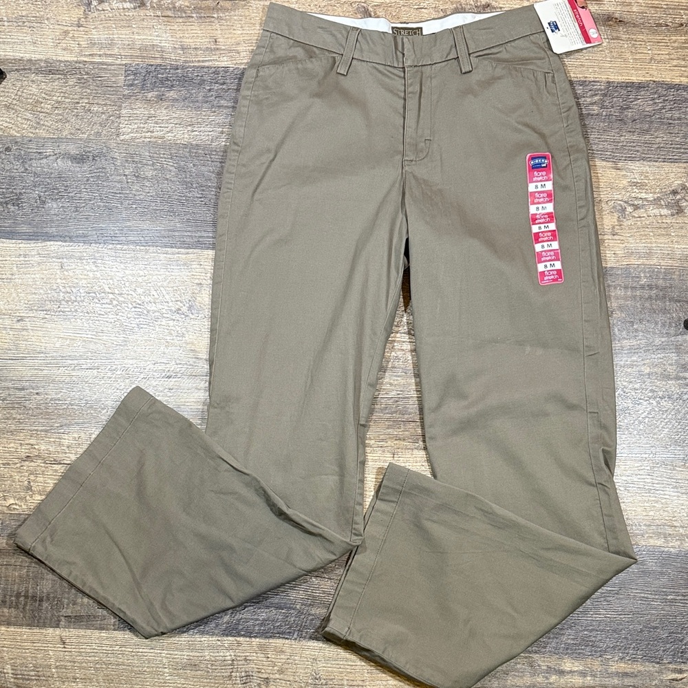 Riders by Lee Women's Olive Green Straight-Leg Pants